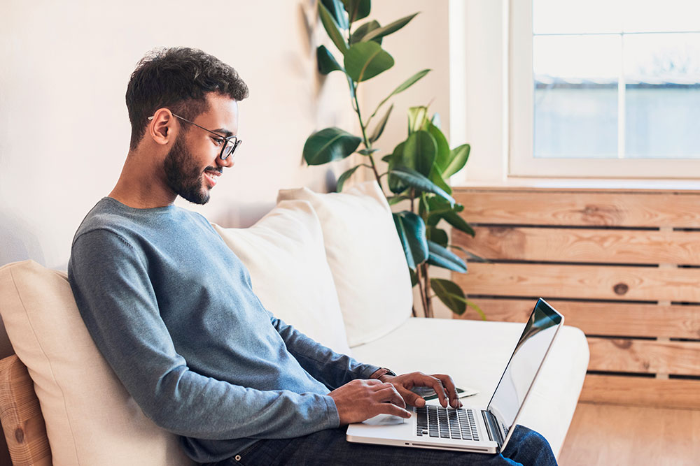 Man Using Laptop